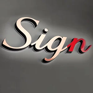 Custom Mini Acrylic LED Sign Signage 3D Engraved FrontLit Backlit Sign Logo LED Light Luminous Letters Signs for Business Store