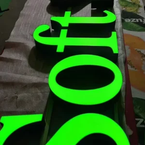 Custom Mini Borderless Frontlit Letter 3D LED Acrylic Light Sign Waterproof Outdoor Shop Illuminated Brand Logo Letters