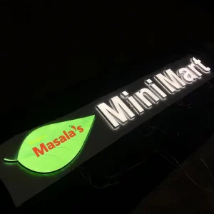 Custom Mini LED Acrylic Edge Lit Alphabet Sign UV Printed Lighted Letter for Company Hospital Storefront Advertising