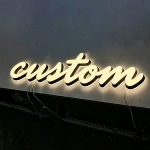 Custom Mini Led Letter Sign Sleek Modern Minimalist Indoor Office Wall Art Mini Illuminated Letter Sign