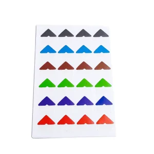Custom Mixed Color Transparent PVC Self-Adhesive Photo Corner Decorative Stickers
