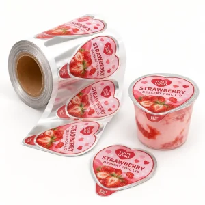 Custom Mixed Fruit Cup Aluminum Foil Lid Roll Film Food Grade Heat Seal Easy Peel Printed Cup Sealing Lid Only