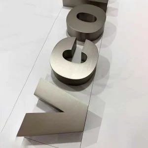 Custom Modern Minimalist Stainless Steel Non LED Metal Letters Sign for Law Firm Accounting Office Reception Wall Logo