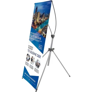 Custom Modern Style X Banner Stand Aluminum and PP Material Indoor Advertising 60*160/80*180cm Display Stand