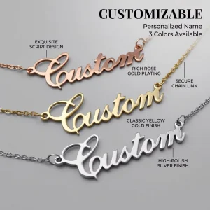 Custom Name Necklace Set Personalized Stainless Steel DIY Letter Jewelry Necklace Bracelet Earrings for Women Gifts