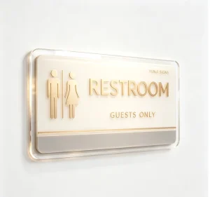 Custom Neon Acrylic Door Sign Hotel Room Number Plate Wall Mount House Number Sign Custom Logo Shape Color Door Plaque Resort