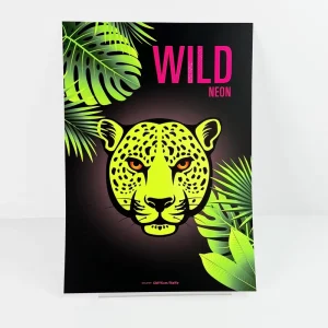 Custom Neon Ink Advertising Poster Vibrant Color Branding Art Paper Arts Pictures Graphics Semi 3D Varnish Business Printing