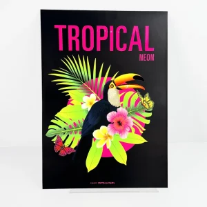 Custom Neon Ink Art Print Paper Poster Fluorescence Anime Prints Digital Illustration Artist Textured Paper Display Expo Posters