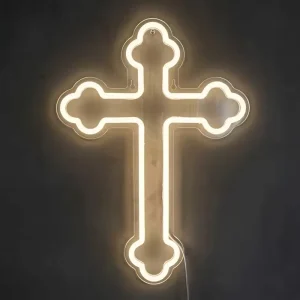 Custom Neon Led Strip Light logo Letters Acrylic Signs with Led Light Neon Cross Sign Decoration for Bedroom Church