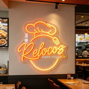 Custom Neon Sign LED Logo Light Brand Sign Personalized Company Signage Display Stand Decor Solutions for Restaurant Ice Store