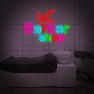 Custom Neon Sign LED Neon Light Flexible Barber Shop Logo Dimmable USB Business Window Wall Home Bedroom Decor