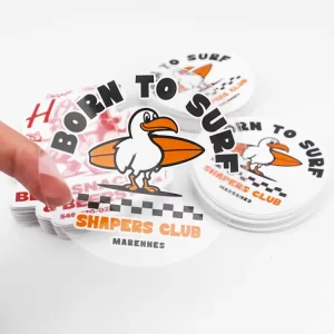 Custom Nice Die Cut Finishing Strong Adhesive Clear Decal Vinyl Stickers Waterproof Transparent Sticker