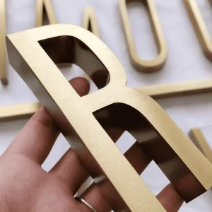 Custom Non Illuminated Stainless Steel Letters Durable Metal Logo Sign for Hotel Mall Office and Retail Brand Display