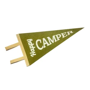 Custom OEM Logo Dye Sublimation Printed Appliqued Embroidery Logo Felt Pennant Flag Banner Wall Hanging Display Triangle Pennant