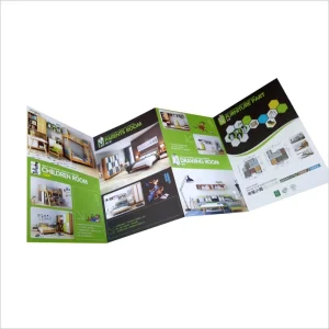 Custom Offset Printed Varnished Coated Kraft Art Paper A3 A4 A5 Size Advertising Promotional Color Trifold Book Poster Board