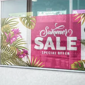 Custom One Way Vision Glass Sticker Self Adhesive PVC Window Film Glossy Surface Factory Sold Decoration Decals
