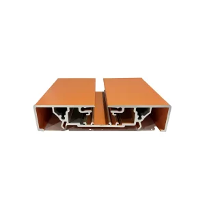 Custom Orange Powder Coated LED Linear Light Aluminum Profile Extrusion