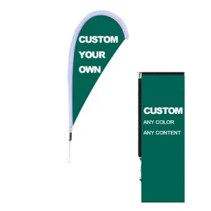 Custom Outdoor Advertising Backpack Flagpole Flag with Digital Printing Polyester Material Portable Custom Size & Color