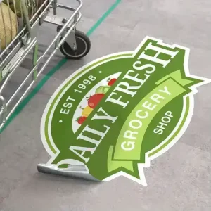 Custom Outdoor Advertising PVC Waterproof Floor Decal Anti Slip Floor Stickers