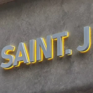 Custom Outdoor Backlit LED Letters IP65 Waterproof Acrylic Stainless Steel Surface Customizable Shapes Decoration