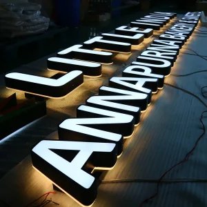 Custom Outdoor Exterior Store Retail Building Signage Chain Brand Shop Backlit Signage Outdoor Channel Letters