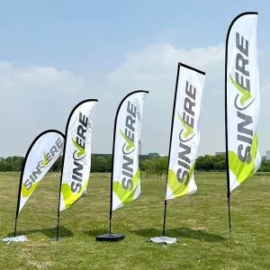 Custom Outdoor Flying Beach Flag Feather Business Ad Banner Promotional Flags and Banners