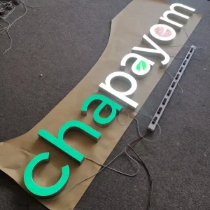 Custom Outdoor Indoor 3D Letter Sign Advertising LED Luminous Word Sign Frontlit Epoxy Resin Sign