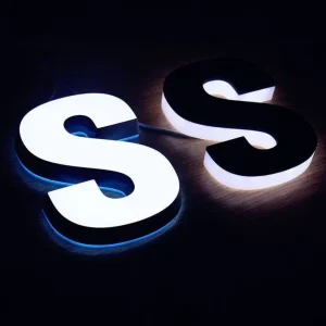 Custom Outdoor Indoor 3D Letter Sign Advertising LED Luminous Word Sign Frontlit Epoxy Resin Sign