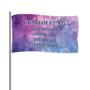 Custom Outdoor Indoor Polyester Rectangular Street Wall Flag Banner for Promotion