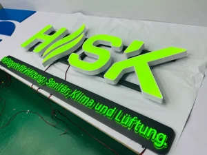 Custom Outdoor LED 3D Frontlit Epoxy Resin Letter Sign Acrylic Channel Letter Business Shop Illuminated Advertising Logo Sign