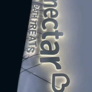 Custom Outdoor LED Advertising Signage Letter Sign Stainless Steel And Acrylic For Company Decorations Red Light Effect