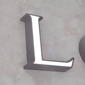 Custom Outdoor Stainless Steel Letter Shop Sign Frontlit Trimcapped Strip LED Channel Letters
