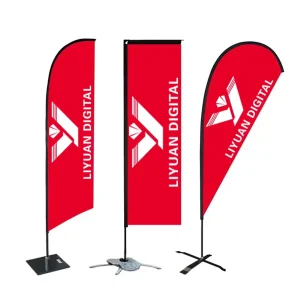 Custom Outdoor UV Digital Printing Beach Flag Manufacturer’s Flag Automotive Agriculture Promotional Exhibition Made