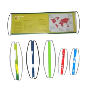 Custom PET Retractable Rolling up Fan Banner Handheld Sports Scrolling Flag Banner for Fan Cheering Scrolling Banner