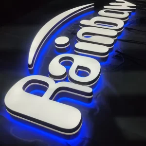 Custom PVC LED Backlit 3D Channel Letter Sign for Indoor Decoration with Waterproof LED Modules