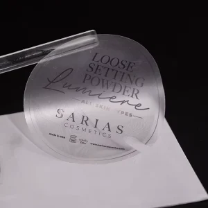 Custom PVC Round Logo Self Adhesive Waterproof Clear Vinyl Logo Label Transparent Stickers Printing for Packaging