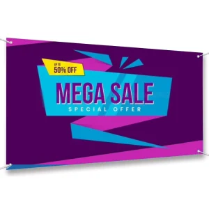 Custom PVC Vinyl Banner Printing with Metal Eyelets Outdoor Wall Hanging Sign for Advertising for Marketing