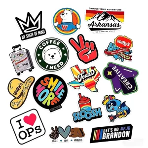 Custom PVC Vinyl Stickers UV Resistant Waterproof Eco Friendly Durable Self-Adhesive Labels Printing for Gift Decoration