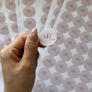 Custom Packaging Transparent PET Film Flexographic Roll Printing for Product Boxes Bottles and Bags Label Sticker Roll