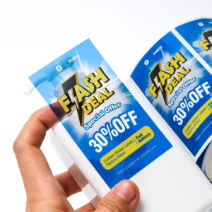 Custom Partial Adhesive Promotional Labels Waterproof Die Cut Stickers for Retail Packaging Branding Product Decoration