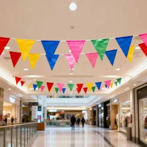 Custom Pennant Flag String with Digital Printing Waterproof Knitted Polyester Various Materials Sizes and Colors