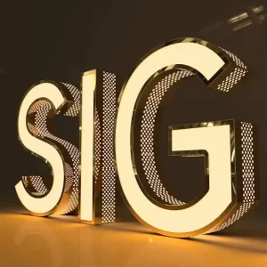 Custom Perforated Edge Channel Letters Stainless Steel LED Illuminated Sign for Storefront Branding