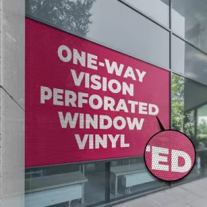Custom Perforated Glass Window Sticker Digital UV Printing Vinyl Promotional One-Way Vision Shop Window Minimum Order 100pcs