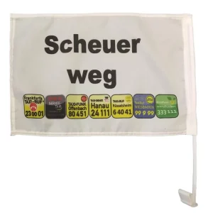 Custom Personalized 2 Side Printed Car Flags Mobile Advertising Banners with Logo for Company Fleet