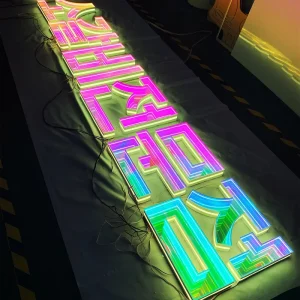 Custom Personalized PVC Body Sign IP54 Rating Channel Letters Sign 3D Infinity Mirror LED Neon Lights