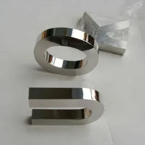 Custom Polished Sign Chrome Mirror Silver Stainless Steel Channel Letters Sign