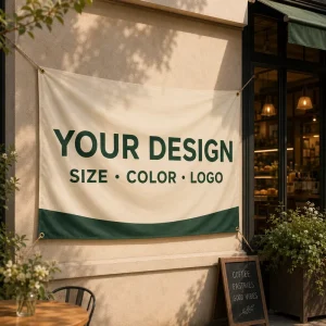 Custom Polyester Banner for Business Single-Sided Digital Printed with Grommets for Storefront Advertising Display