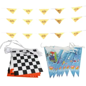Custom Polyester Bunting Flag Outdoor Hanging Football Team Club Banner Bunting Flags