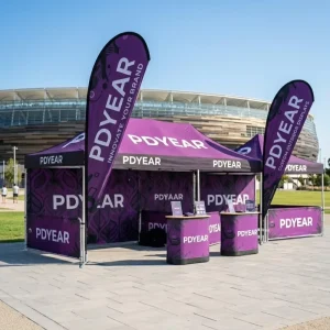 Custom Polyester Flag Dye Sublimation Full Color Double Sided Print Outdoor Advertising Banner for Street Promotion