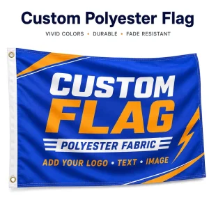 Custom Polyester Flag With Brass Grommets Full Color Printed Advertising Flag Custom Size OEM